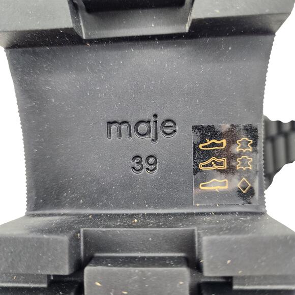 Maje Suede Leather Camel Color Platform Chelsea Boots Size FR 39 US 8.5 - Picture 4 of 5